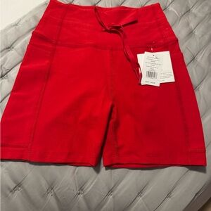 Beyond Yoga Vibrant Red Athletic Shorts